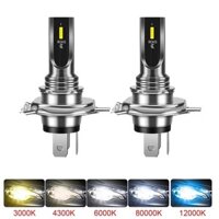 2 Chiếc H4 H7 Đèn Sương Mù LED H11 H8 H9 Bóng Đèn Sương Mù Ô Tô 9005 9006 HB3 HB4 Tự Động Xe Máy Đèn Pha Lái Xe Đèn Chạy 12V 6000K