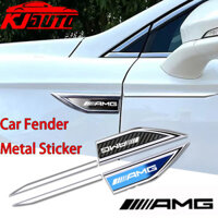 2 Chiếc Hợp Kim Xe Fender Kim Loại Dán Cho Xe Mercedes Benz A B C E S Class AMG E200 W210 W203 W124 W204 W211 W123 W205 W212 W203 C200 E350 A180 CLA A45 E240 E250 GLC Phụ Kiện