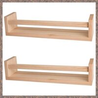 2 Chiếc Kệ Sách, Kệ Sách Treo Tường Nổi Bằng Gỗ Tự Nhiên Cho Trẻ Em, Kệ Mầm Non Cho Tường, Trang Trí Phòng Tắm, Giá Gia Vị Nhà Bếp