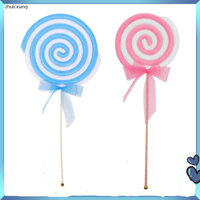 2 Chiếc Kẹo Giả Lớn Đỏ Lollipops Xốp Photo Studio Đạo Cụ Trang Trí Tiệc Cưới Nhựa Tôn Dáng Mô Phỏng Thực Phẩm Chụp Ảnh zhuicxiang