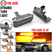 2 Chiếc LED Năng Động Bên Đánh Dấu Đèn Bật Tín Hiệu Cho Xe Audi A8 A8L S8 4E D3 mk2 Quattro 2003-2009 Hổ Phách Canbus 4E0949127/8