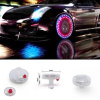 2 Chiếc Lốp Xe Máy Đèn Năng Lượng Mặt Trời LED Van Đèn Bánh Xe Trung Tâm Đèn Trang Trí Đèn Nhấp Nháy Nhiều Màu Sắc Gió Và Lửa Bánh Xe