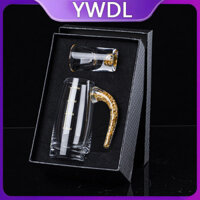 2 chiếc ly pha lê ngắn hộp quà tặng đặt ly rượu không chì với ấm rượu vodka