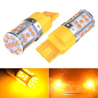 2 Chiếc Màu Vàng T20 7440 W21W 1156 Ba15s 3030 SMD WY21W Đèn LED Ô Tô Đèn Phanh Canbus Không Lỗi Không Có Hyper Flash Bật Đèn Tín Hiệu Bóng Đèn LED 12V Hổ Phách