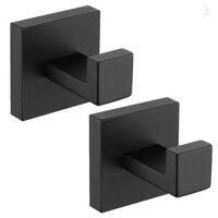 2 Chiếc Móc Treo Tường Móc Khăn Màu Đen Làm Bằng Thép Không Gỉ 304 Móc Chống Rỉ Sét Móc Chống Thấm Nước Phụ Kiện Phòng Tắm Móc Áo