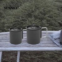 2 Chiếc Nhôm Ấm Trà Nhẹ Có Tay Cầm Có Thể Gập Lại Câu Cá Cốc Nước Cắm Trại Trà Cốc Để Nấu Ăn Ngoài Trời Đi Bộ