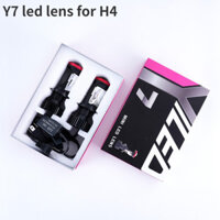 2 Chiếc Ô Tô / Xe Máy 50W Độ Sáng Cao Y7 Ống Kính H4 Đèn Pha Chùm Kép Đèn Mini Led Đèn Pha
