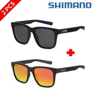 2 Chiếc SHIMANO Kính Mát Phân Cực Cổ Điển UV400 Kính Câu Cá Nam Nữ Lái Xe Đi Xe Đạp Cắm Trại Đi Bộ Đường Dài Kính Mắt Chống Nắng Bộ Kết Hợp