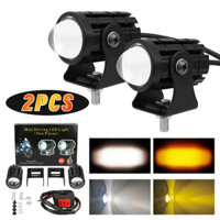 2 Chiếc Siêu Sáng Xe Máy Đèn Pha LED Máy Chiếu Mắt Cá Ống Kính LED Moto Đèn Sương Mù Phụ Trợ Chiếu Sáng Với Công Tắc 30 * 2W