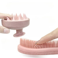 2 Chiếc Silicon Dầu Gội Bộ Bàn Chải Đầu Massage Da Đầu Lược Rửa Tóc Massage Toàn Thân Bàn Chải Tắm Tắm Bàn Chải Làm Tóc Dụng Cụ