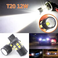 2 Chiếc T20 7443 7440 12W 12SMD LED Phanh Ô Tô Dừng Bóng Đèn Trắng