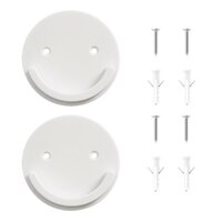 2 Chiếc Tắm Rèm Thanh Giá Đỡ Treo Tường Giữ Thanh Tắm Cho Phòng Tắm Tắm Thanh Rèm Không Bao Gồm Trắng