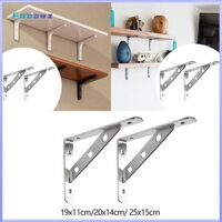 2 Chiếc Thép Không Gỉ Kệ Chân Đế Treo Tường Có Thể Tháo Rời Dày Chịu Lực Mạnh Góc Nẹp Góc Phải L Giá Đỡ