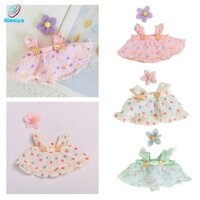 2 Chiếc Váy Công Chúa Búp Bê Có Kẹp Tóc Hoa Trang Phục Cho Búp Bê 20cm