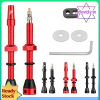 2 Chiếc Xe Đạp Không săm Vành Presta Van Hợp Kim 44 / 60 Mm Không săm Van Khí Không Rò Rỉ