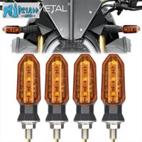 2 Chiếc Xe Máy Bật Đèn Đa Năng 3LED Hổ Phách Đèn Báo Blinker Xe Đạp Định Hướng Phụ Kiện
