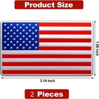 2 Chiếc Xe Tải 3D Kim Loại Hoa Kỳ Cờ Miếng Dán Mỹ Decal Thân Quốc Huy Phụ Kiện