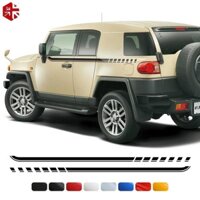 2 Chiếc Xe Tạo Kiểu Dáng Thân Bên Váy Trên Eo Đường Đua Sọc Đồ Họa Đề Can Dán Cho Xe Toyota FJ Cruiser XJ10 2007-2022