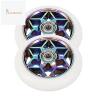 2 Chiếc Xe Tay Ga Phụ Kiện 110 Mm Xe Tay Ga Bánh Xe Pu Nhiều Màu Sắc Dày Đóng Thế Bánh Xe Ô Tô Có Vòng Bi (Trắng)