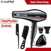 2 Chiều Nóng Lạnh Giá Rẻ Máy Sấy KAW K2000 + Tặng Kèm 5 Phụ Kiện Tạo Kiểu Tóc - Bảo Hành Đổi 1