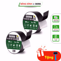 2 cuộn băng keo chống trượt cầu thang SKORA 5cm x 10m siêu dính, an toàn, tặng kèm conlLăn