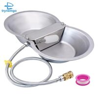 2 Gallon Lớn Tự Động Lớn Cho Chó Nước Phao Bộ Dụng Cụ Van Động Vật Tưới Nước Máng Bát Inox