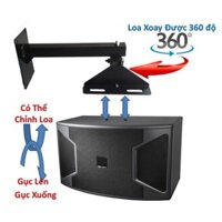 2 Giá Treo Loa Gắn Tường Gật Gù, Xoay 360 Độ, Chịu Tải 40Kg, Kệ Loa Treo Tường Xoay Gật Gù Cao Cấp