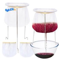 2 gói Giá đỡ lọc, Giá đỡ lọc với 4 túi nhuộm có thể tái sử dụng, Túi lọc thực phẩm có thể tái sử dụng Túi thạch cho nước ép