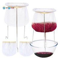 2 gói Giá đỡ lọc, Giá đỡ lọc với 4 túi nhuộm có thể tái sử dụng, Túi lọc thực phẩm có thể tái sử dụng Túi thạch cho nước ép