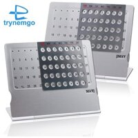 2 Gói Lịch Để Bàn Mini, -Hồng Hợp Kim Nhôm, Lịch Để Bàn Hàng Tháng Đứng Nhỏ Có Thể Điều Chỉnh