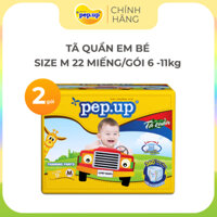 2 gói Tã quần em bé Pep.up gói trung size M22,L20,XL18, XXL16.