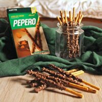 2 hộp bánh que hạnh nhân socola pepero Hàn quốc