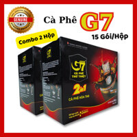 2 Hộp Cà Phê Hòa Tan G7 2in1 Có Đường - Hộp 15 Gói x 16g - Cà phê đen chuẩn vị