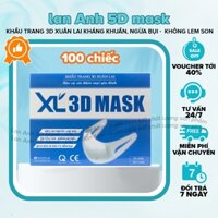 2 Hộp Khẩu Trang 3D Xuân Lai Form Dễ Chịu Ôm Mặt Không Làm Lem Son - Khẩu Trang Y Tế Lọc Bụi Mịn, Không Bí Thở 100 chiếc