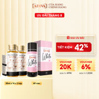 2 Hộp Nước Uống Làm Đẹp Collagen ADIVA 14 ChaiHộp  1 Hộp Viên Uống Trắng Da White ADIVA 60 Viên