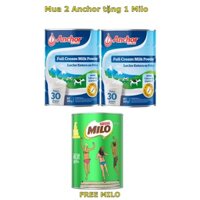 2 hộp Sữa Bột Anchor Full (Nguyên Kem 900g) tặng 1 Milo (free)