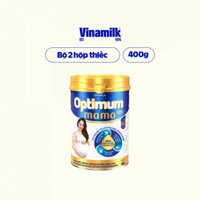 2 Hộp Sữa bột Optimum Mama Gold - Hộp thiếc 400g - Sữa tốt dành cho bà bầu - Mẹ hấp thu khỏe bé thông minh hơn