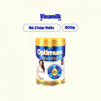 2 Hộp Sữa bột Optimum Mama Gold - Hộp thiếc 400g - Sữa tốt dành cho bà bầu - Mẹ hấp thu khỏe bé thông minh hơn