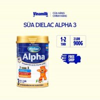 2 Hộp Sữa Bột Vinamilk Dielac Alpha 3 900g Hộp thiếc (Cho Trẻ Từ 1 - 2 Tuổi)