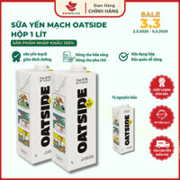 [2 HỘP] Sữa Yến Mạch OATSIDE Barista Blend (2 x 1L) Vị Nguyên Bản Thơm Ngon Dịu Nhẹ – Hoàn Hảo Cho Cuộc Sống Lành Mạnh