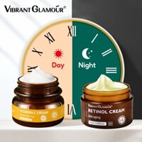 2 Hũ kem dưỡng da VIBRANT GLAMOUR gồm kem vitamin C và kem dưỡng da retinol chống lão hóa dưỡng trắng da hiệu quả