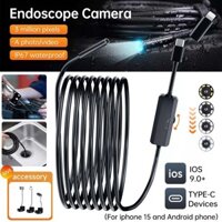 2-in-1 Endoscope Camera Mini Flexible Snake Engine Camera Car Endoscope IP67 Waterproof USB Len Inspection Tools