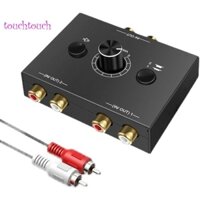 2 into 1 out 1 into 2 out fast audio switcher black metal volume control controller for multi-device connection chuyển mạch nhanh