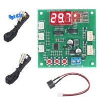 2 Kênh 4 Dây DC 12V 24V 48V Bộ Điều Khiển Tốc Độ Quạt Động Cơ Màn Hình Hiển Thị Kỹ Thuật Số Thống Đốc Điều Khiển Nhiệt Độ