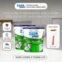 |2 Lít| Chống thấm sàn, mái sân thượng  ZADO Paint Z CTS, Sơn gốc nước, màu ghi sáng