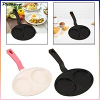 2 Lỗ Chảo Trứng Chiên Máy Làm Ăn Sáng Đồ Dùng Nhà Bếp Tay Cầm Cách Nhiệt Chống Dính