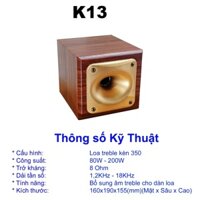 2 Loa Siêu Treble Kèn Rời, Loa Tăng Tép, Loa Hỗ Trợ Tiếng Chec, Chép Kèn Thùng Gỗ, Có Phân Tần Chống Cháy, IPL K13 Loa T