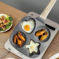 2 loại chảo rán-Chảo chống dính 4 ngăn cao cấp, đáy từ dung mọi loại bếp ARLLE