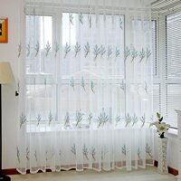 2 M Màn Hình Thêu Sheer Voile Cửa Sổ Vải Viền Màn Cho Phòng Khách