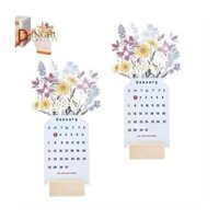 2 Mảnh 2024 Hoa Nở Hoa Để Bàn Lịch Để Bàn 2024 2024 Lịch Theo Chủ Đề Hoa Lịch Để Bàn Mini
